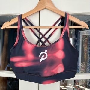 Peloton sports bra XL pink and gray